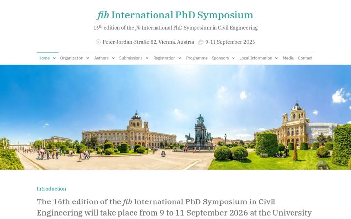 Screenshot of fibphdsymp2026.boku.ac.at