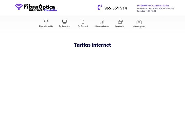 Screenshot of fibrainternetcastalla.com