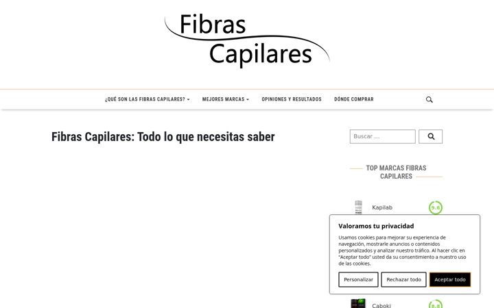 Screenshot ta' fibras-capilares.com.es