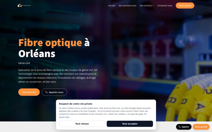 Screenshot of fibre-orleans.fr