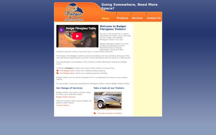 Screenshot of fibreglasstrailers.co.za