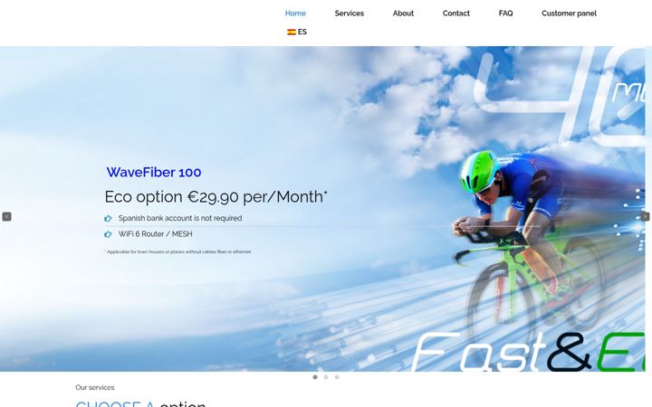 Screenshot ta' fibrespeed.es