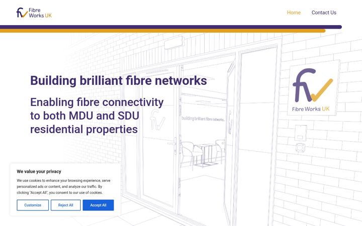 Screenshot of fibreworks.uk