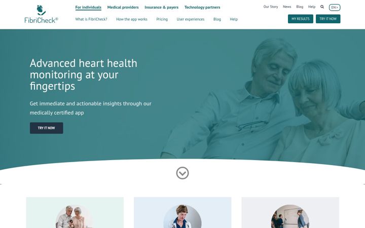Screenshot of fibricheck.com