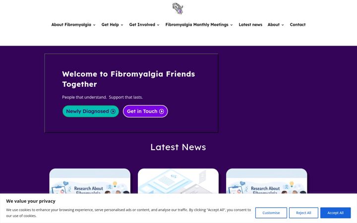 Screenshot of fibro.org.uk