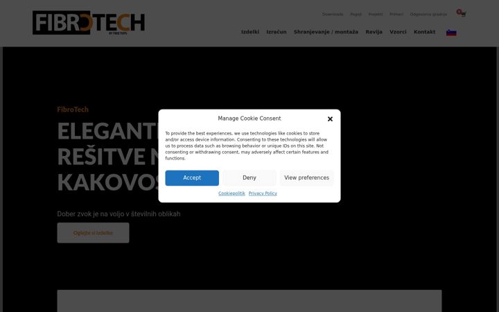 Screenshot του fibrotech.si