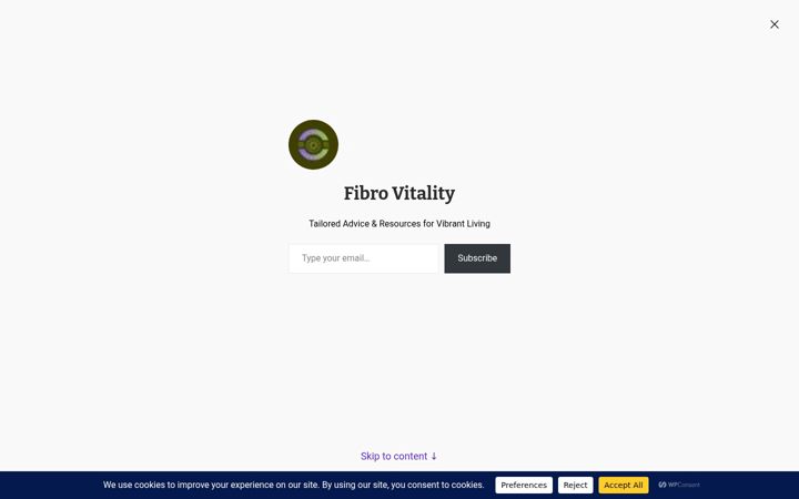 Screenshot of fibrovitality.com