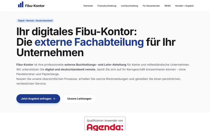 Екранна снимка на fibu-kontor.de