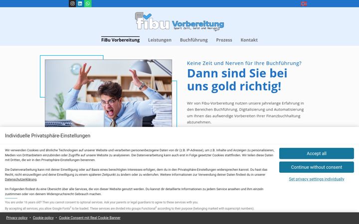Screenshot of fibu-vorbereitung.de