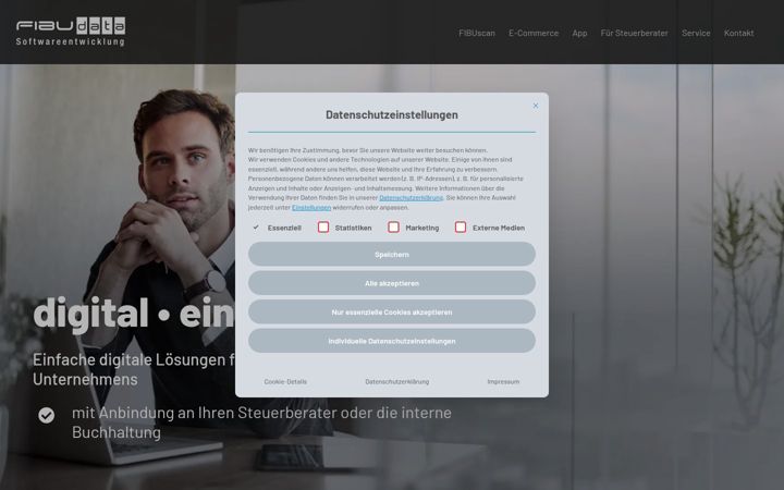 Skærmbillede af fibudata.net