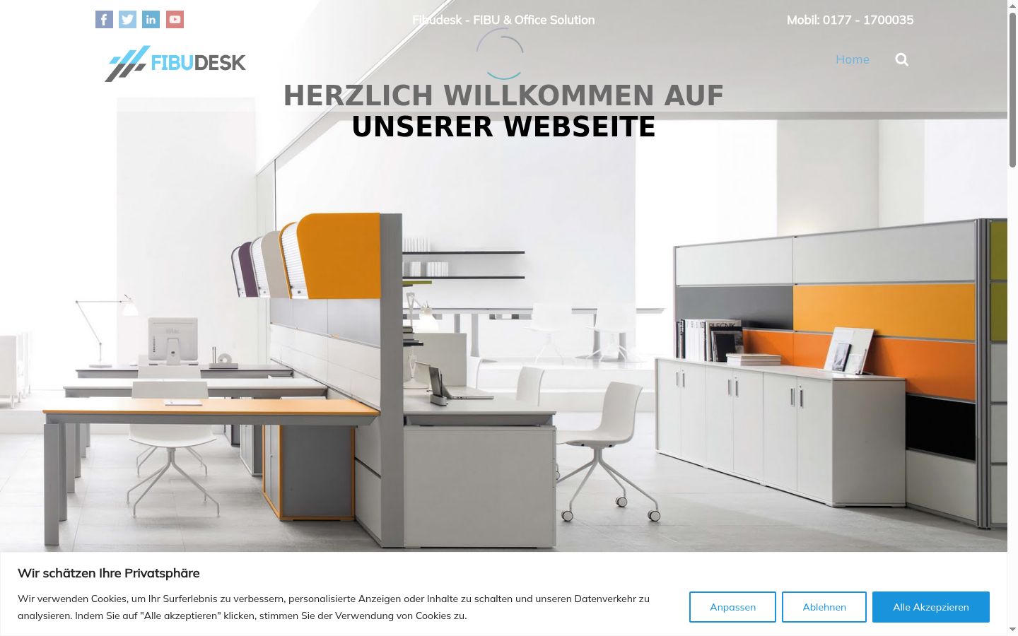 Screenshot tal-banner tal-kunsens muri qabel kwalunkwe interazzjoni