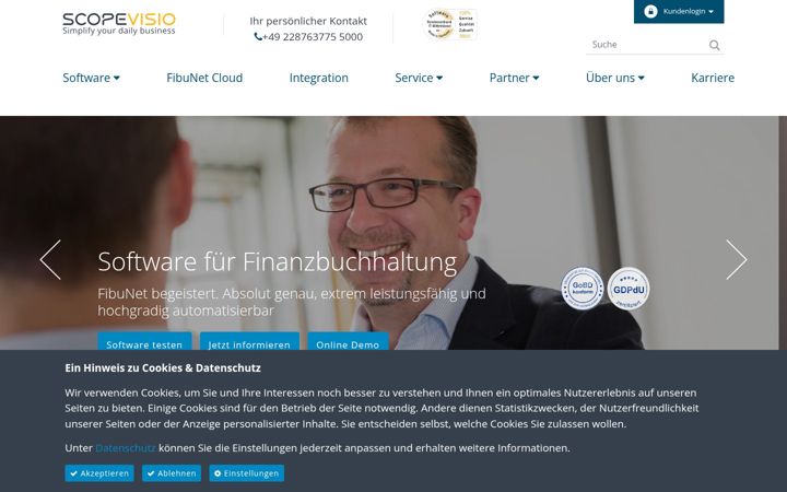 Screenshot of fibunet.de