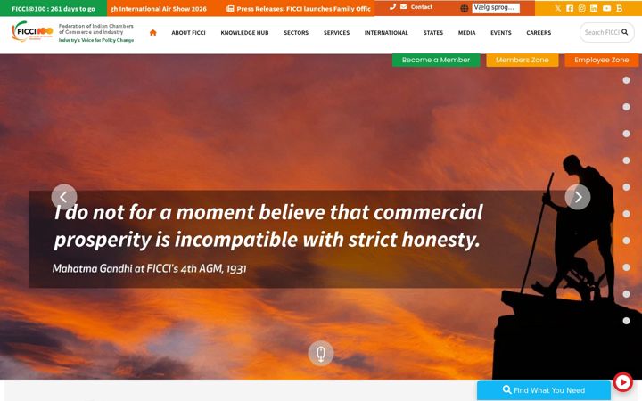 Screenshot of ficci.in
