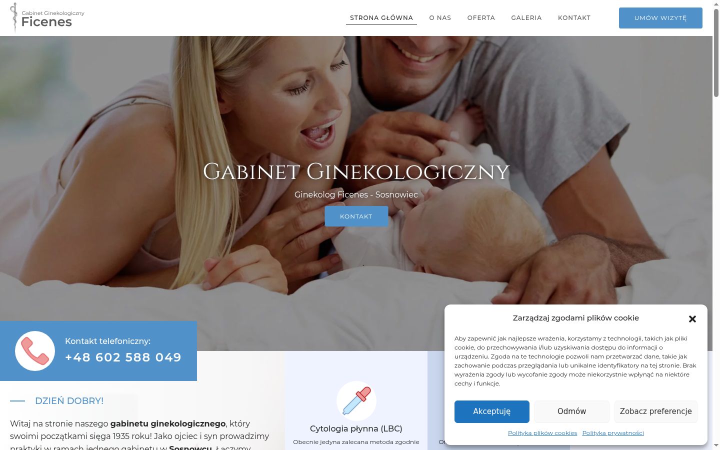 Zrzut ekranu banera zgody wyświetlanego przed jakąkolwiek interakcją