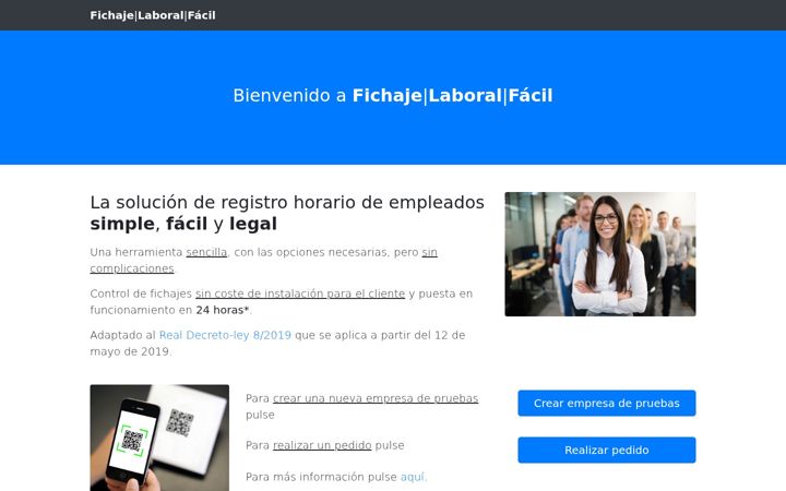 Screenshot of fichajelaboralfacil.es