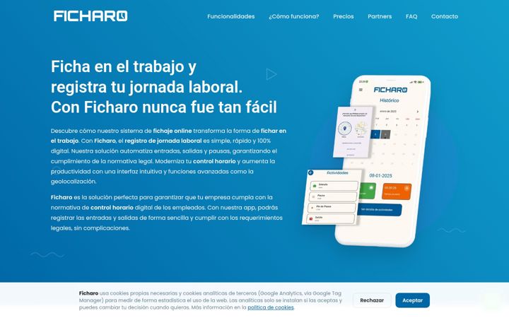 Screenshot of ficharo.com