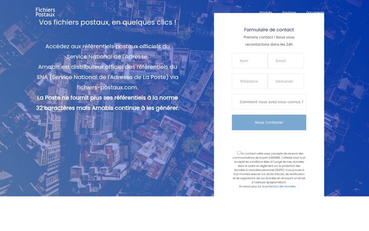 Screenshot of fichiers-postaux.com