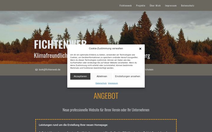 Screenshot of fichtenweb.de