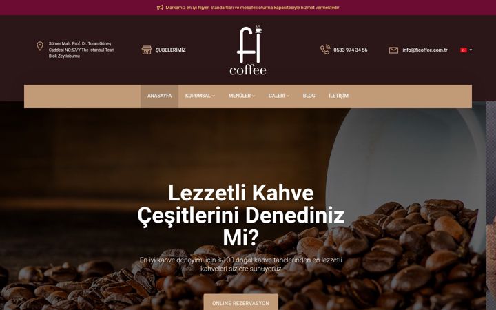 Screenshot of ficoffee.com.tr