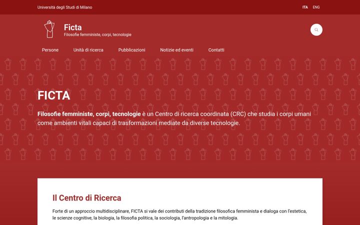 Screenshot of ficta.unimi.it