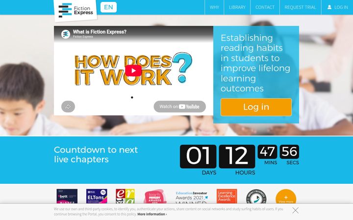 Ekrānuzņēmums no fictionexpress.com