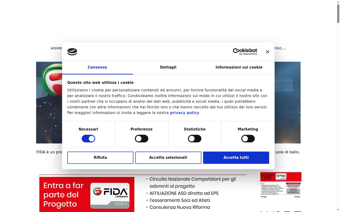 Screenshot tal-banner tal-kunsens muri qabel kwalunkwe interazzjoni