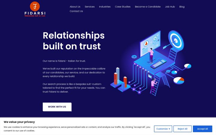 Screenshot of fidarsi.co.uk