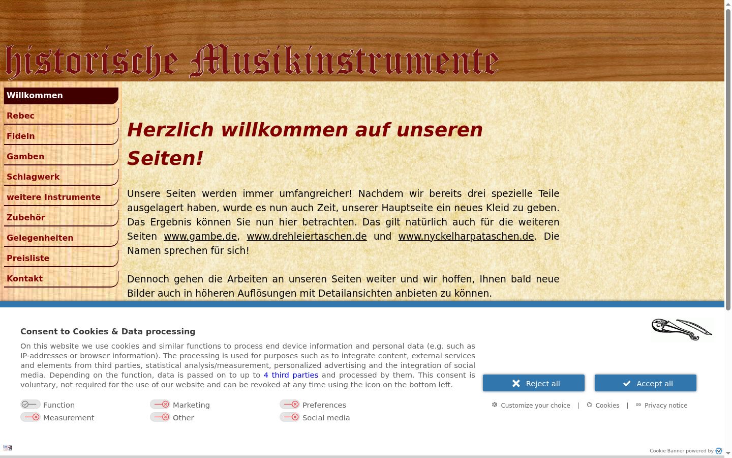 Screenshot tal-banner tal-kunsens muri qabel kwalunkwe interazzjoni