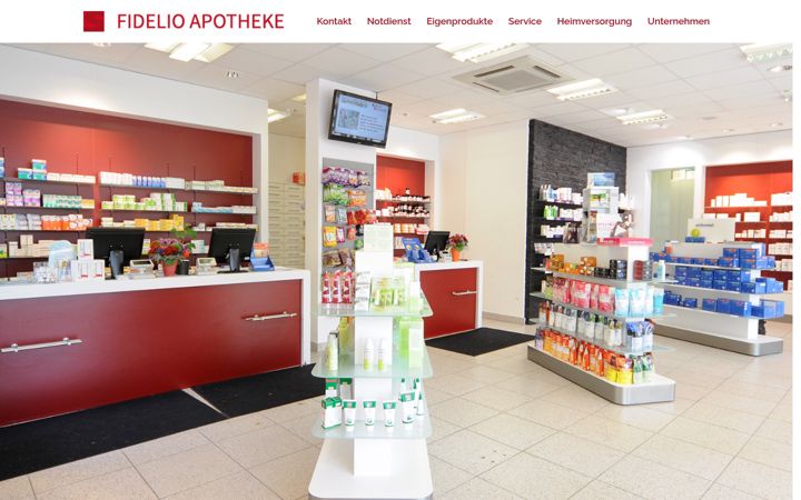 Screenshot of fidelio-apotheke.de