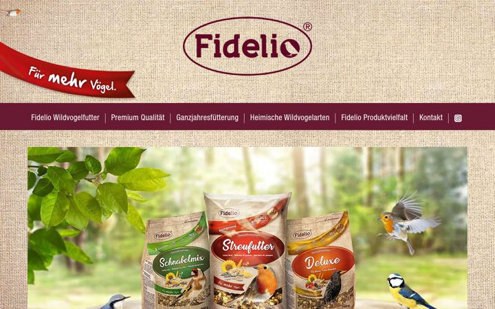Screenshot of fidelio-ganzjahresfutter.de