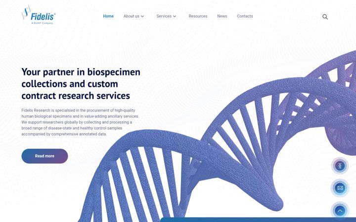 Screenshot von fidelis-research.com