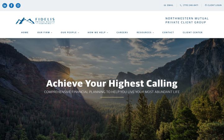 Screenshot of fidelisprivatewealth.com
