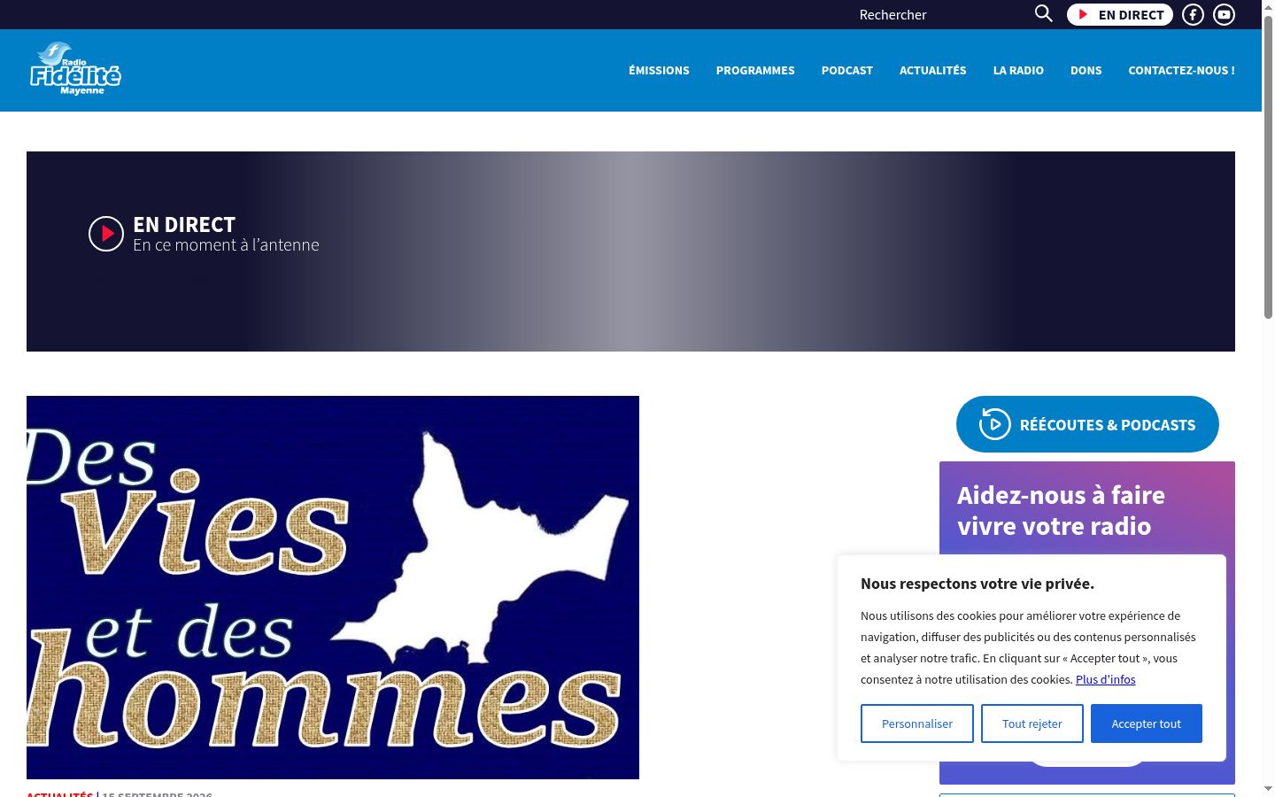 Screenshot tal-banner tal-kunsens muri qabel kwalunkwe interazzjoni
