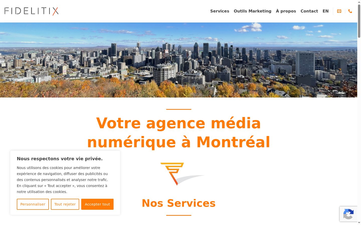 Screenshot of the consent banner shown before any interaction