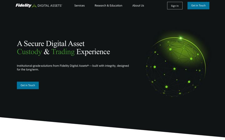 Screenshot of fidelitydigitalassets.com