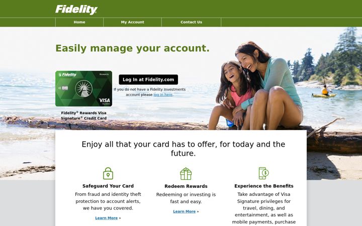 Screenshot stránky fidelityrewards.com