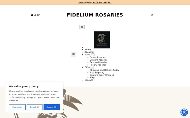 Screenshot of fideliumrosaries.com