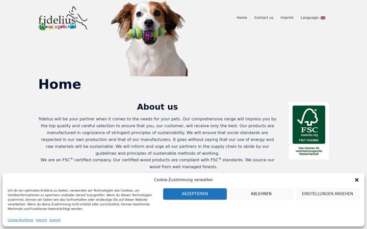 Screenshot of fidelius-handelsgesellschaft.eu