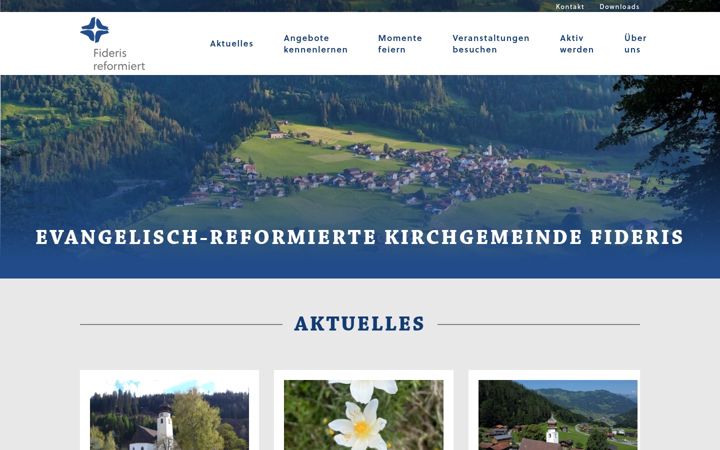 Screenshot of fideris-reformiert.ch
