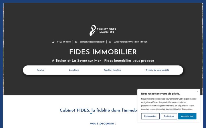 Screenshot of fides-immobilier.com
