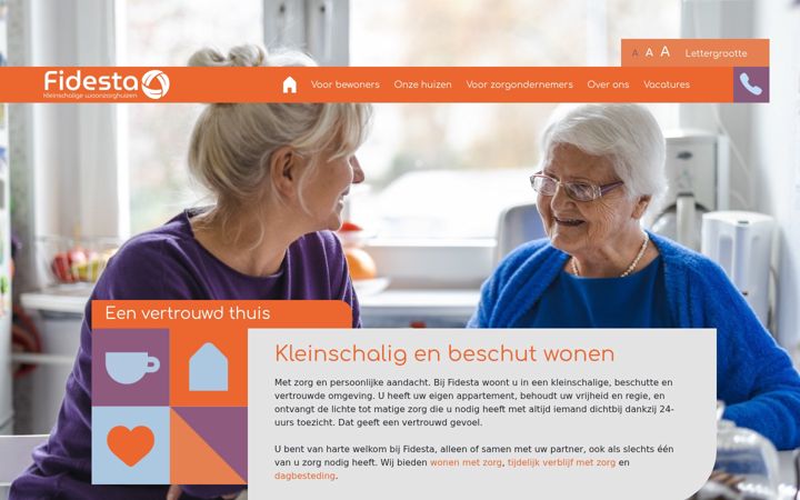 Screenshot of fidestazorg.nl