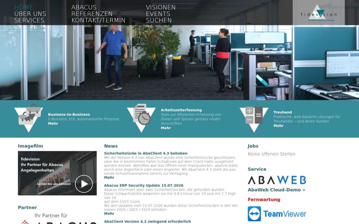 Screenshot of fidevision.ch