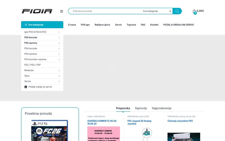 Screenshot of fidia.hr