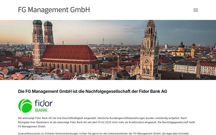 Screenshot of fidor.de