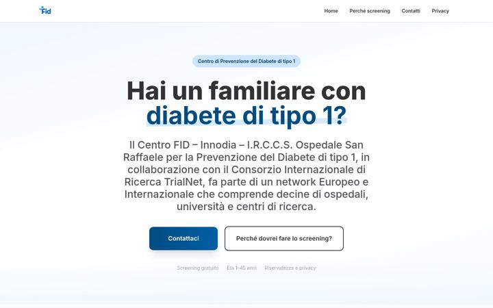 Screenshot of fidprevenzionetipo1.org