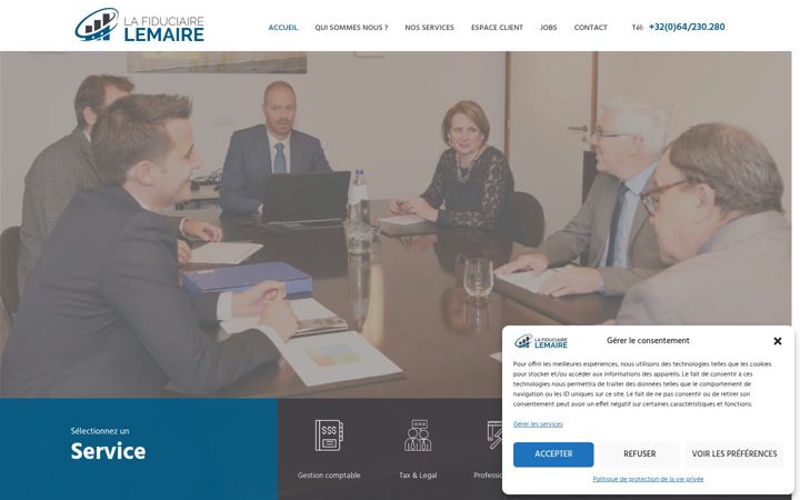 Captură de ecran a fiduciairelemaire.be