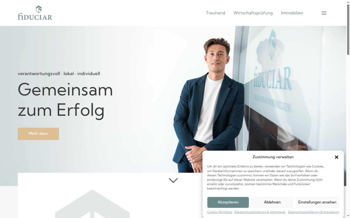 Skärmbild av samtyckesbannern som visades före någon interaktion