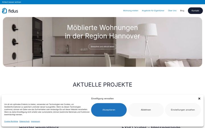 Screenshot of fidus-wohnen.de