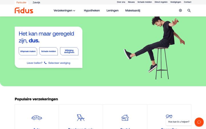 Screenshot of fidus.nl