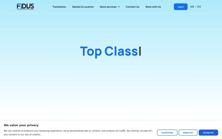 Screenshot of fidustranslations.com